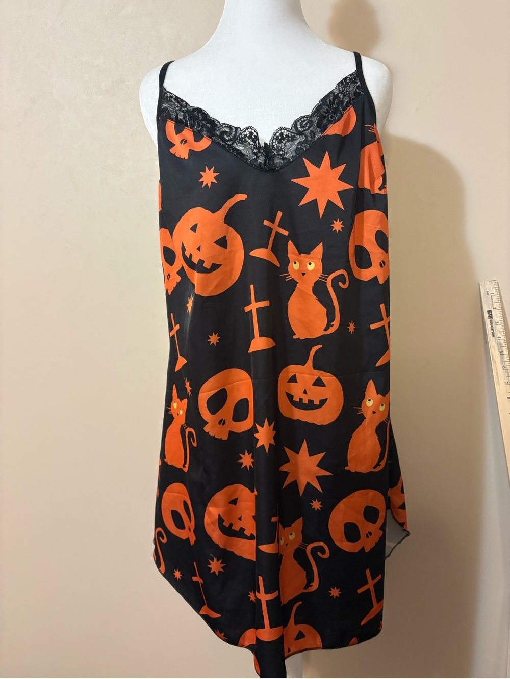 Avidlove Halloween Pumpkin women’s  Lace Camisole Lingerie Nightwear Pajamas XL